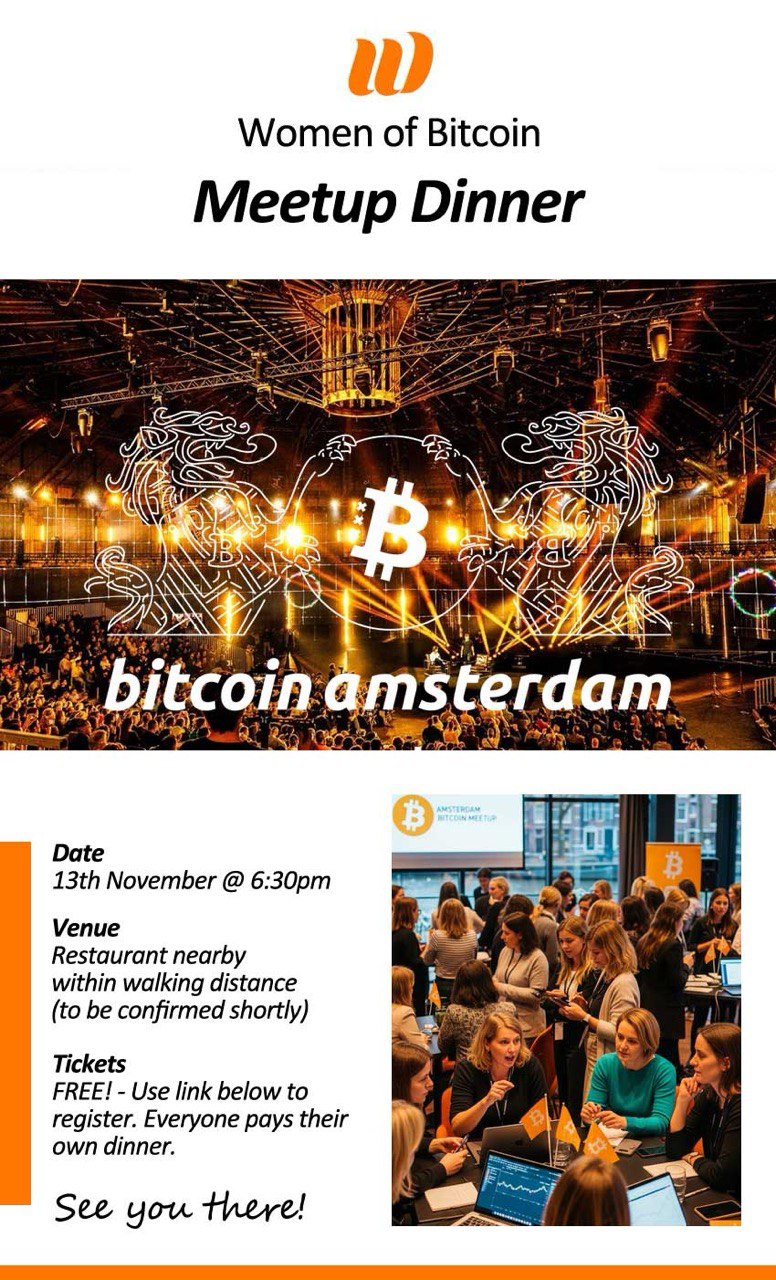 Women of Bitcoin Dinner Meetup @ Bitcoin Amsterdam